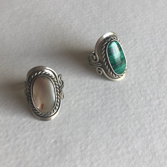 Adjustable Silver Crystal Rings - Picture 3 of 4